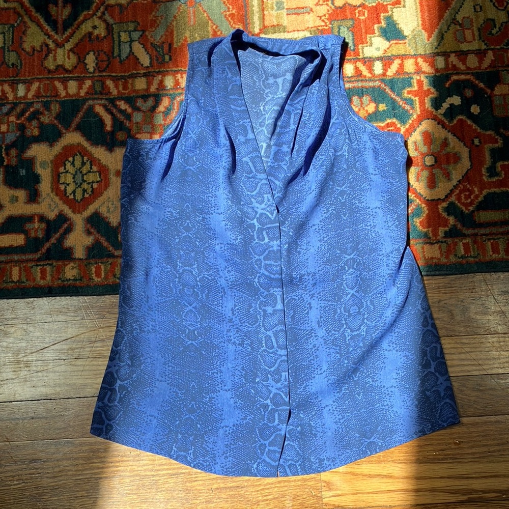 Blue Snakeprint Blouse